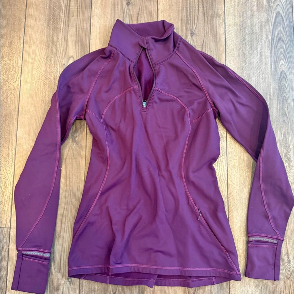 lululemon athletica Plum Quarter-Zip Performance Pullover size 6 Great condition